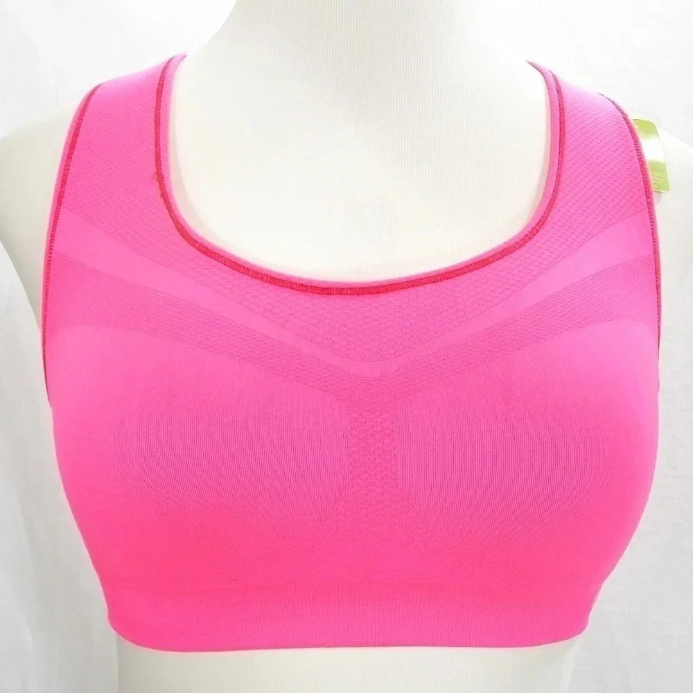 SMALL Champion 2900 Seamless Wire Free Sports Bra Pink